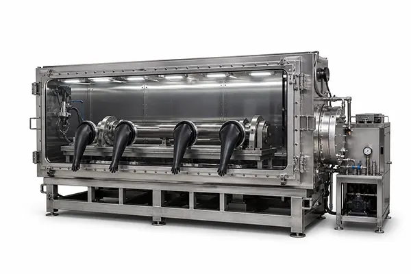 Illustration of a large customized inert atmosphere glove box