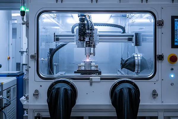 Laser welding and automated work station scene