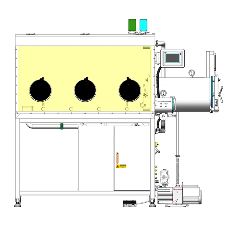Three-Glove Single-Sided Glove Box with Gas Purification System