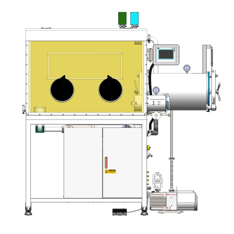 Two-Station Double-Sided Glove Box with Gas Purification System