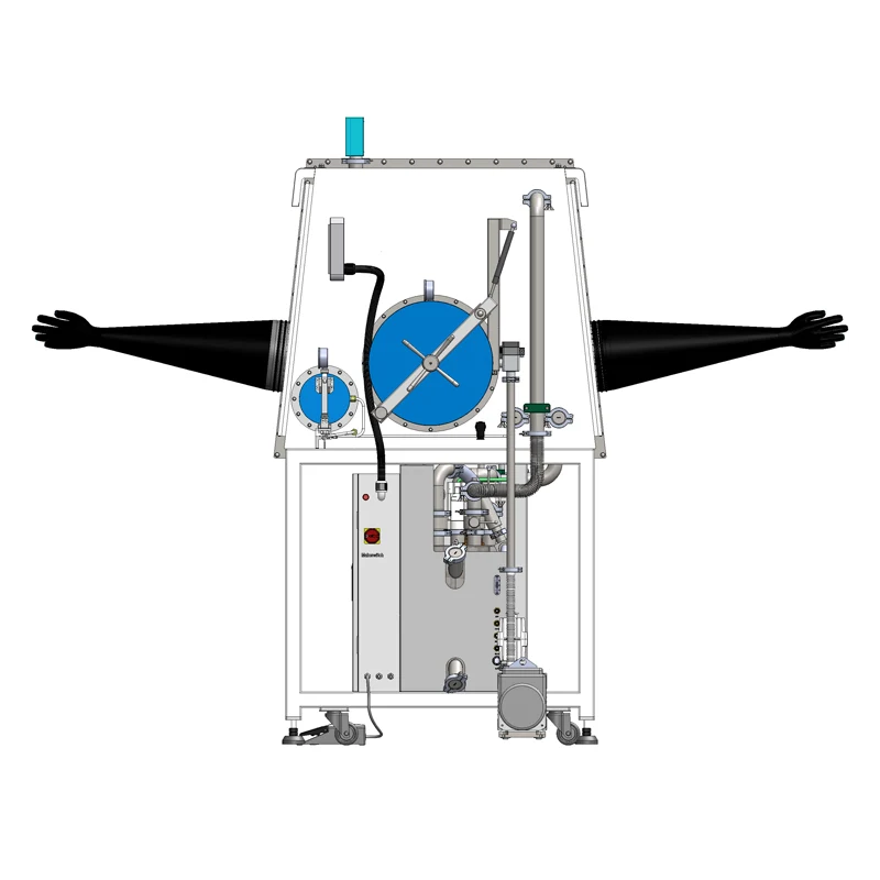 Four-Station Double-Sided Glove Box with Gas Purification System