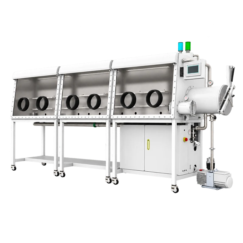 Three-Station Single-Sided Split-Type Glove Box with Gas Purification System