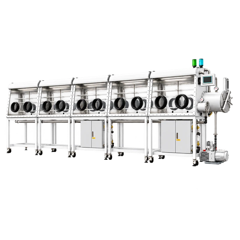Ten-Station Double-Sided Split-Type Glove Box with Gas Purification System
