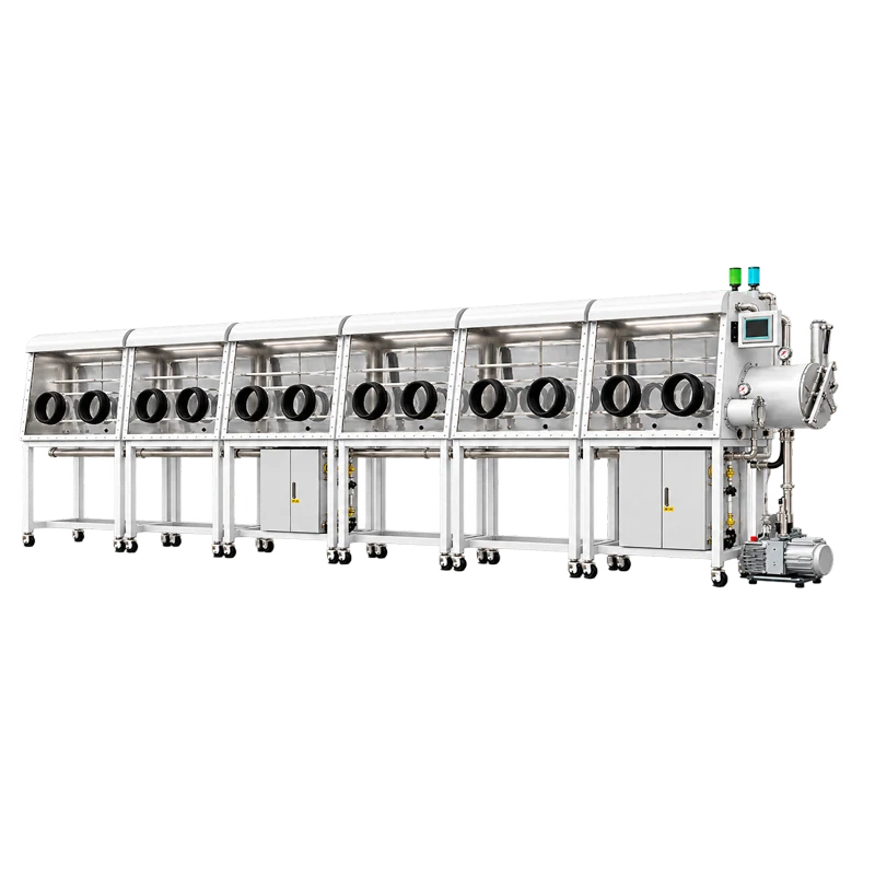 Twelve-Station Double-Sided Split-Type Glove Box with Gas Purification System
