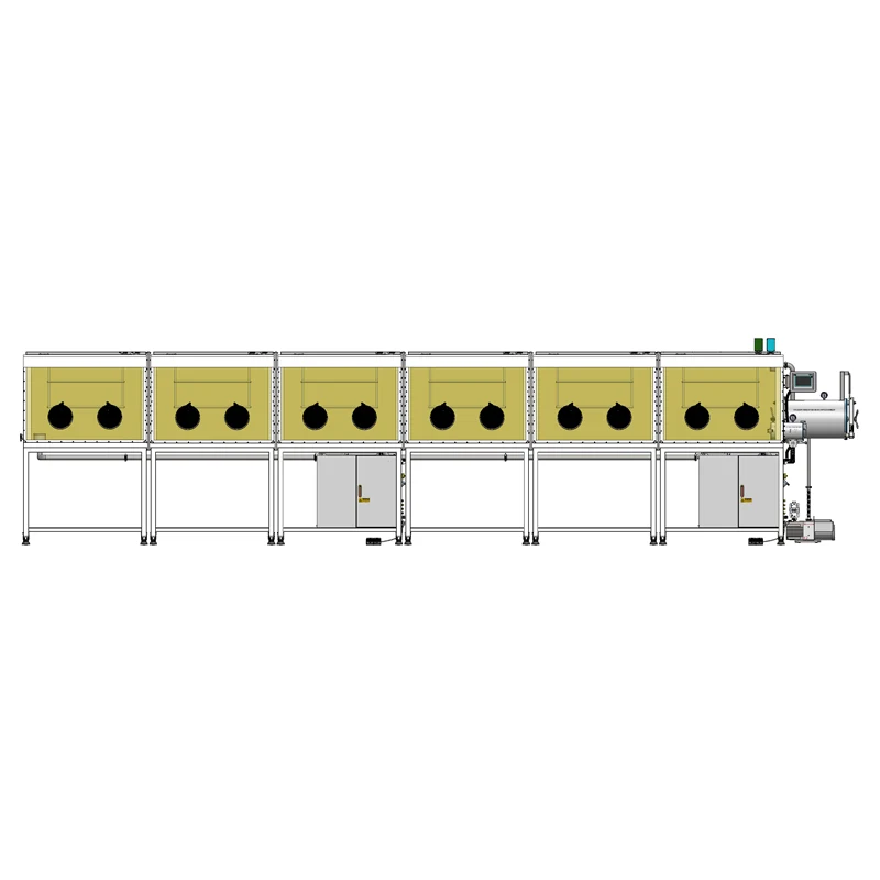 Twelve-Station Double-Sided Split-Type Glove Box with Gas Purification System